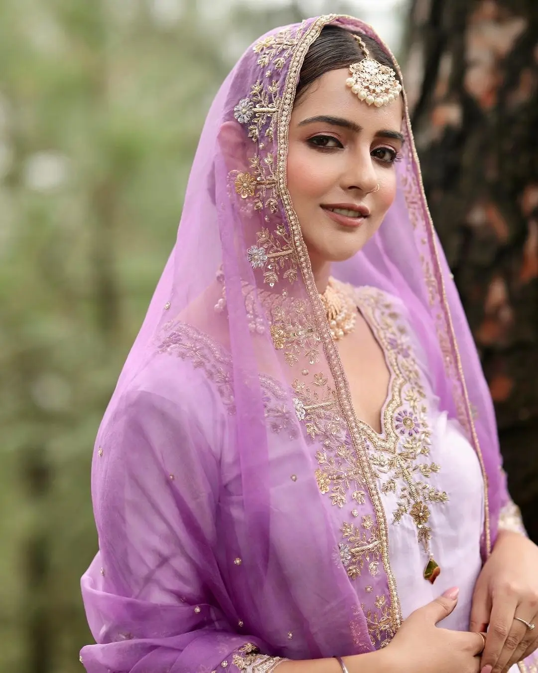 MALVI MALHOTRA PHOTOSHOOT IN VIOLET GOWN